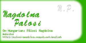 magdolna palosi business card